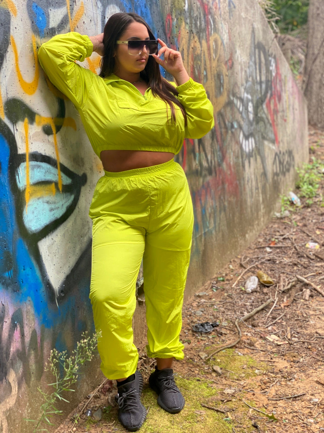 Lime Two-Piece Track Suit